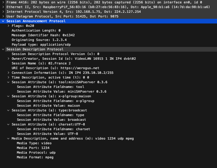 SAP dans Wireshark